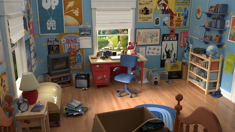 3D动漫书房卧室高清4k壁纸
